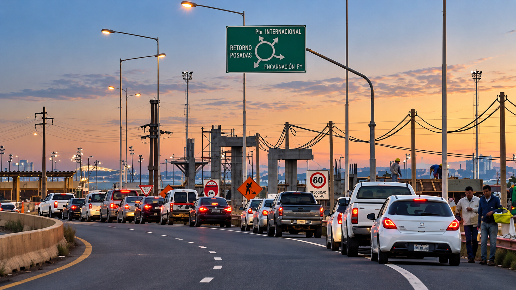 Atardecer en el puente internacional