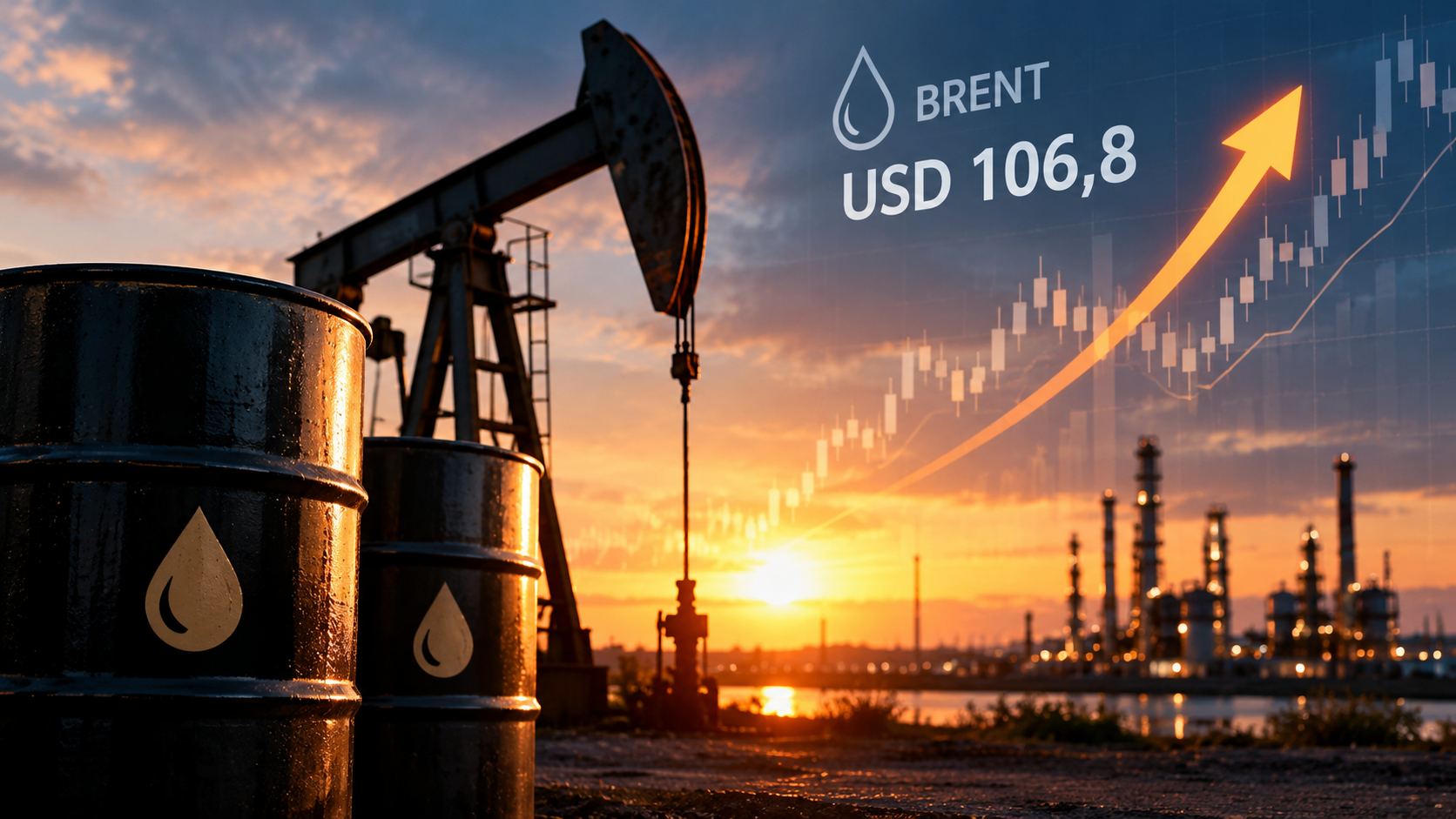 Subida del Brent al atardecer